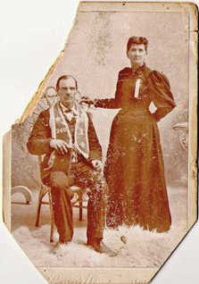 Enos and Euphemia Johnson Warn, married 1863, Michigan