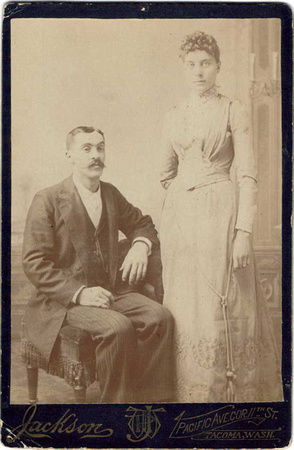 Louis Napoleon and Elizabeth Leverty Oligney, married 1890, Takoma, WA